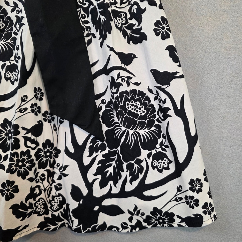 Folter Women Woodland Floral Bird Antler Fit Flare Rockabilly Dress Large NWT - Picture 8 of 11